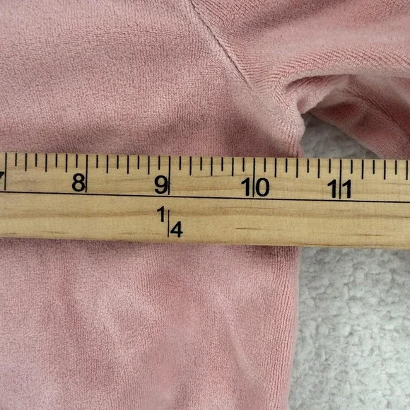 Polo Ralph Lauren Hooded Jacket Girls 18M Toddler Pink Velour Full Zip Hoodie - Picture 6 of 7